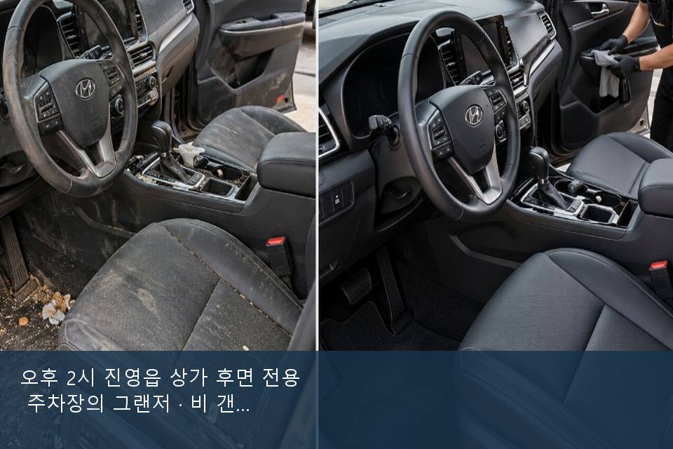 오후 2시 진영읍 상가 후면 전용 주차장의 그랜저 · 비 갠 뒤의 작업